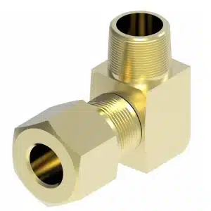 1469X10 5/8" Male Brass Tube Connector X 1/2" Male NPT (90 Degree)