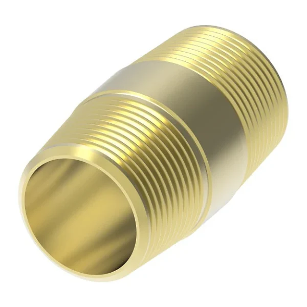 3326X4 1/4" Brass Close Nipple